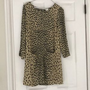 J crew leopard print dress with pockets